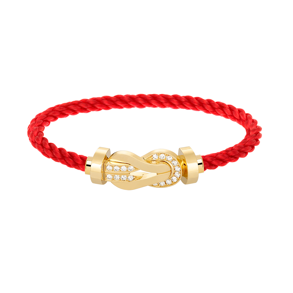 ¡®Loco¡¯CHANCE LARGE 8 FIGURE BUCKLE HALF DIAMOND BRACELET GOLD