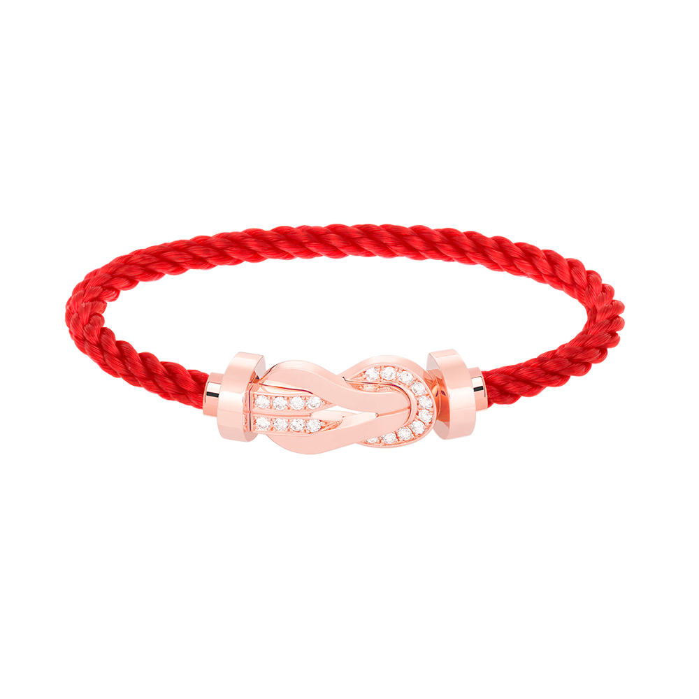¡®Loco¡¯CHANCE LARGE 8 FIGURE BUCKLE HALF DIAMOND BRACELET ROSE GOLD
