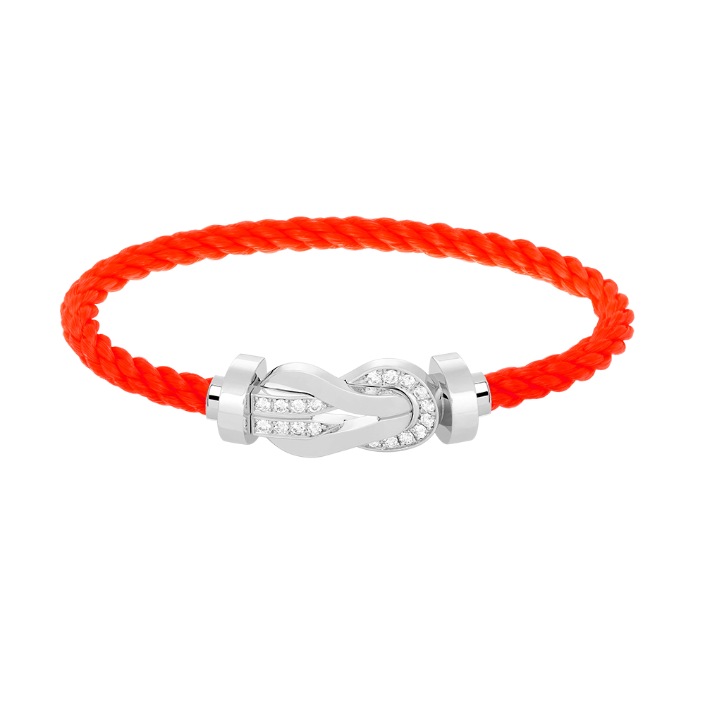 ¡®Loco¡¯CHANCE LARGE 8 FIGURE BUCKLE HALF DIAMOND BRACELET SILVER