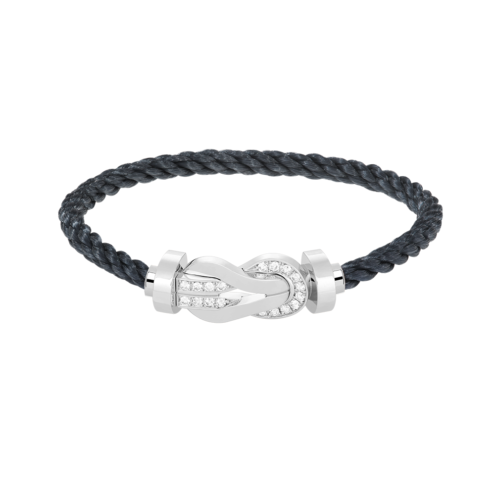 ¡®Loco¡¯CHANCE LARGE 8 FIGURE BUCKLE HALF DIAMOND BRACELET SILVER