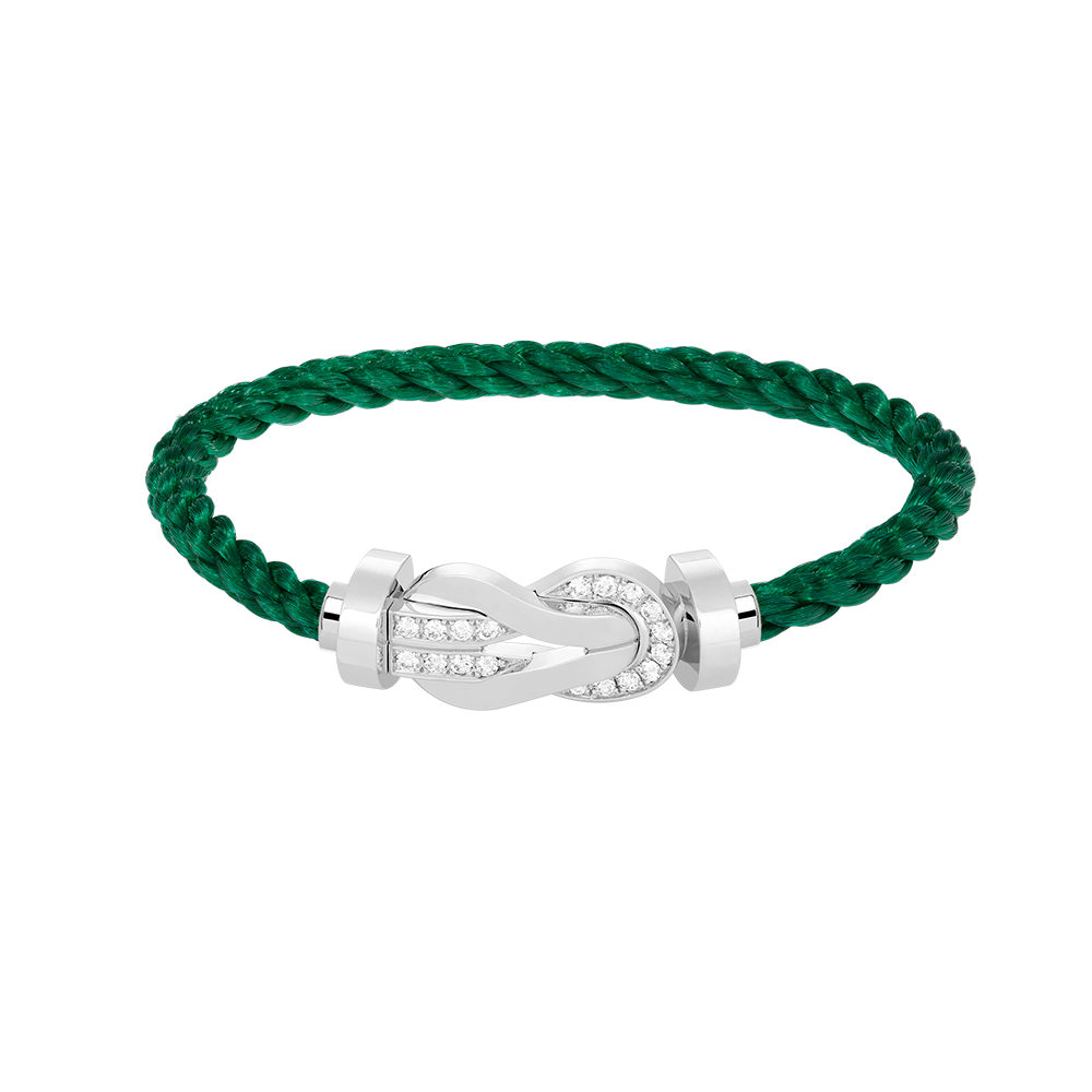 ¡®Loco¡¯CHANCE LARGE 8 FIGURE BUCKLE HALF DIAMOND BRACELET SILVER