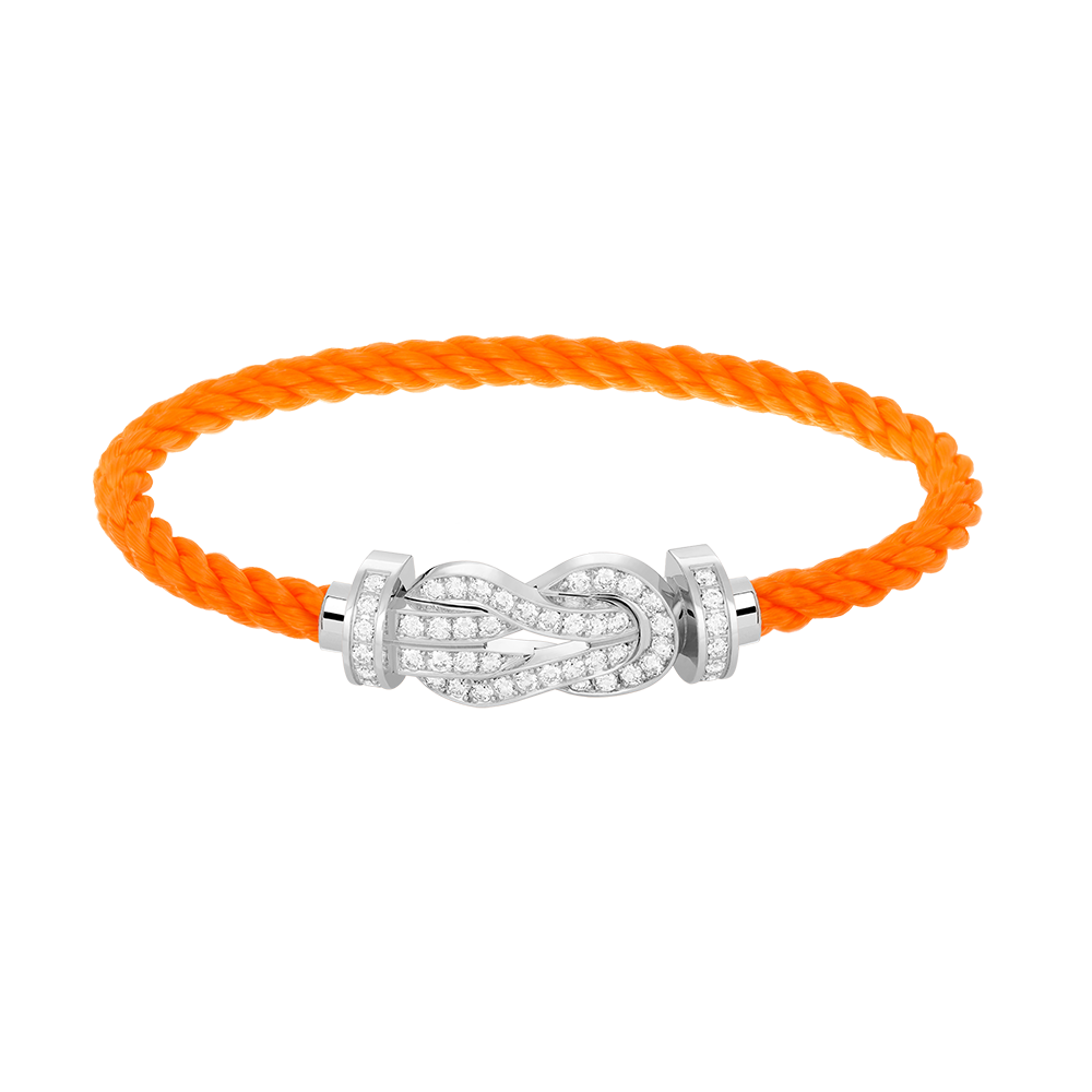 ¡®Loco¡¯CHANCE LARGE 8 FIGURE BUCKLE FULL DIAMOND BRACELET SILVER