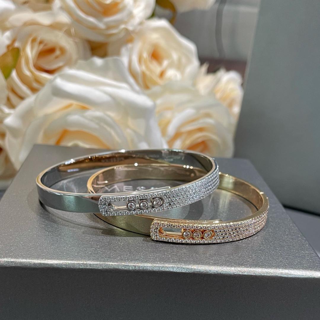 [Loco]Move Noa Rose Gold Pavé Diamond Bangle Bracelet