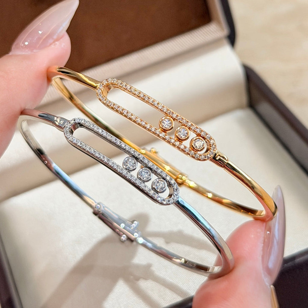 [Loco]Move Pavé Diamond Bangle Bracelet M