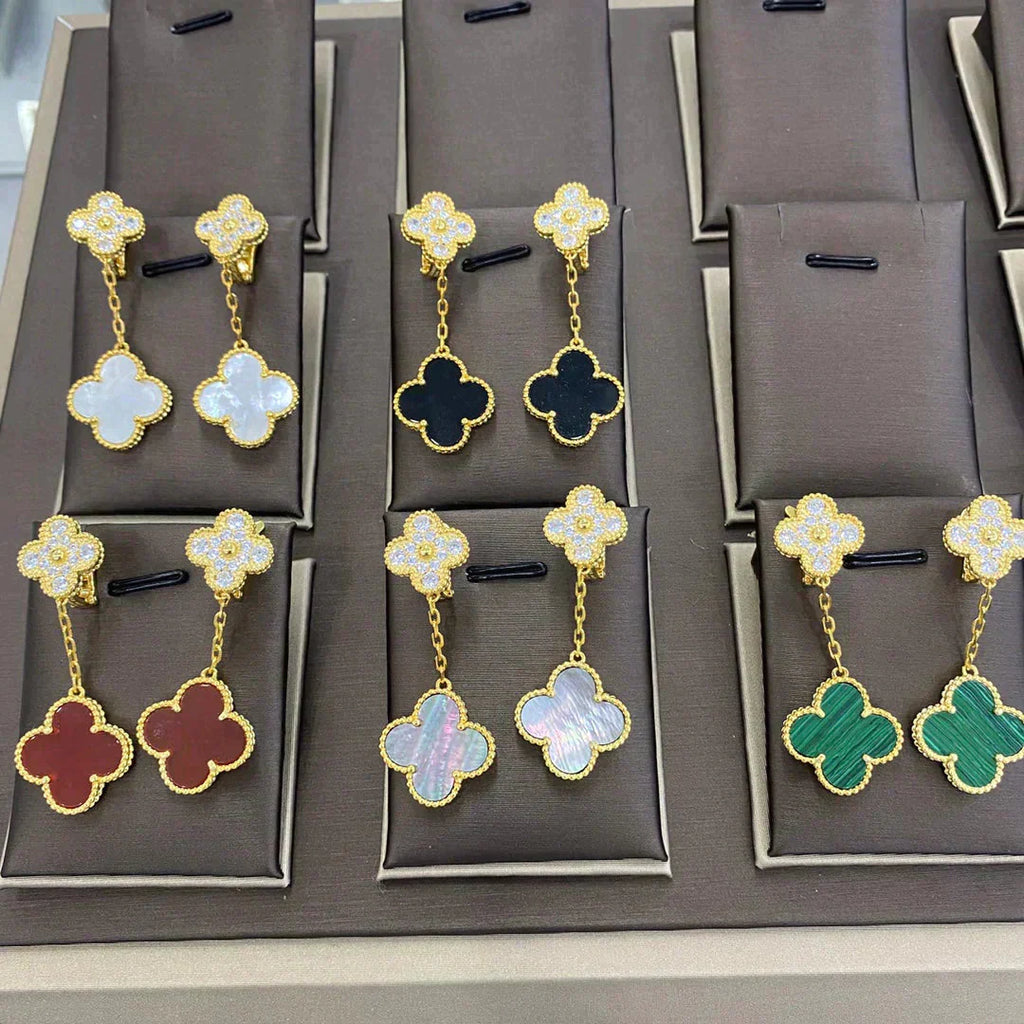 ¡®Loco¡¯CLOVER  2 MOTIFS  DIAMOND  EARRINGS (MULTIPLE CHOICESç´