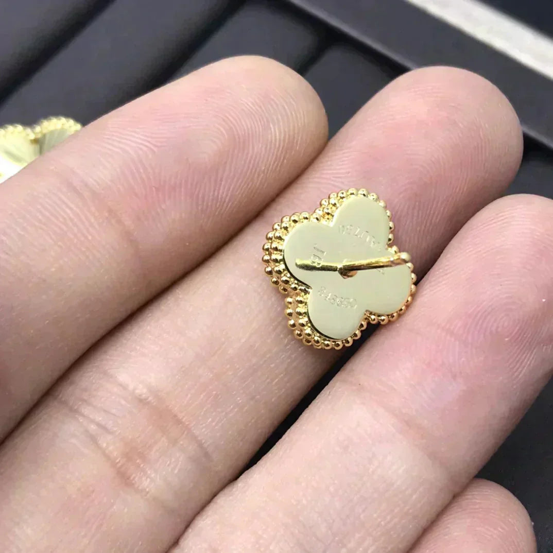 ¡®Loco¡¯CLOVER MINI 9.5MM LASER EARRINGS