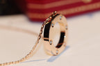 ¡®Loco¡¯LOVE NECKLACE 16MM 6 DIAMONDS PINK GOLD