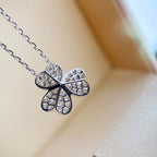 ¡®Loco¡¯CLOVER DIAMOND NECKLACE SILVER