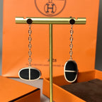 ¡®Loco¡¯CHAINE VERSO BLACK CERAMIC EARRINGS