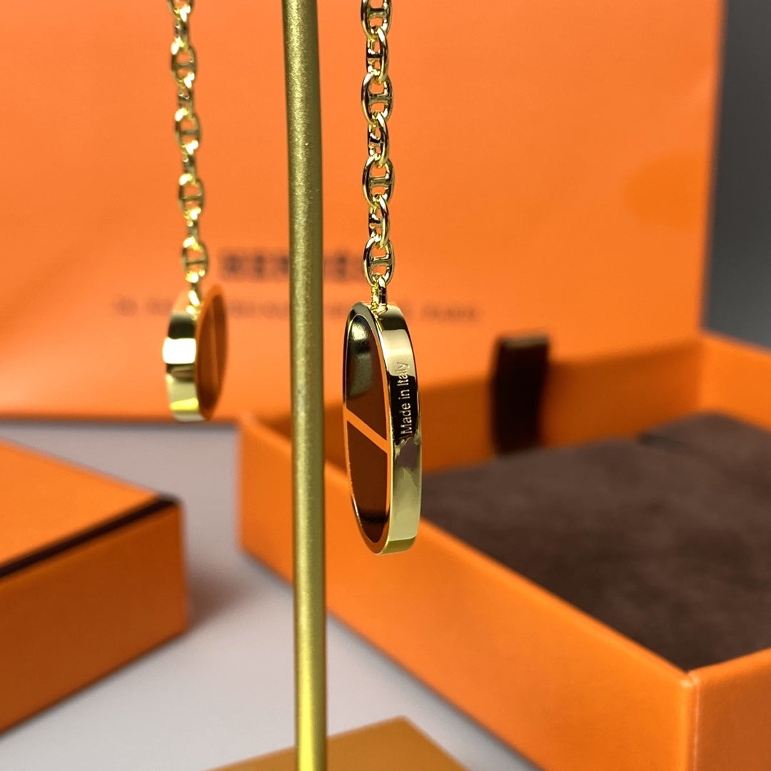 ¡®Loco¡¯CHAINE VERSO BLACK CERAMIC EARRINGS
