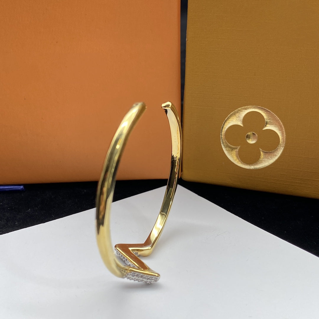 ¡®Loco¡¯VOLTE UPSITE DOWN DIAMOND GOLD OPEN BRACELET