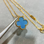 ¡®Loco¡¯CLOVER 15MM BLUE AGATE NECKLACE