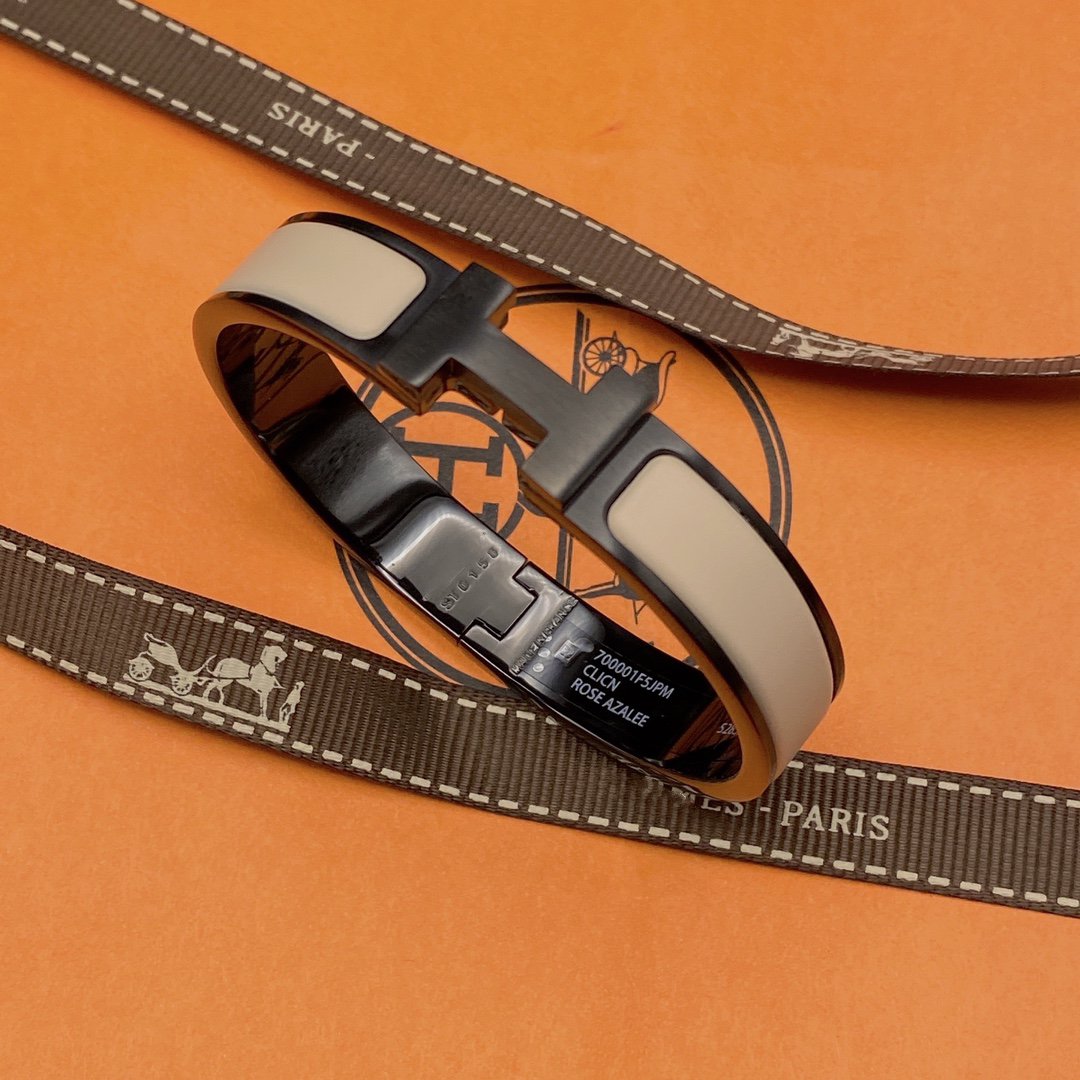 ¡®Loco¡¯H BRACELET 12MM BLACK BEIGE CERAMIC