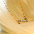 ¡®Loco¡¯VOLT SILVER DIAMOND PEDANT NECKLACE