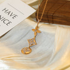 ¡®Loco¡¯STAR AND SUN DIAMOND PINK GOLD NECKLACE