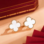 ¡®Loco¡¯CLOVER MEDIUM 1 MOTIFS  WHITE MOP STUD EARRINGS