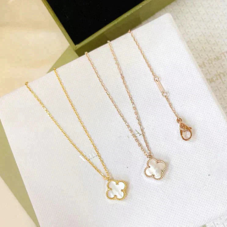 ¡®Loco¡¯CLOVER MINI 9.5MM WHITE MOTHER-OF-PEARL NECKLACE