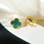 ¡®Loco¡¯CLOVER MEDIUM 1 MOTIFS MALACHITE  EARRINGS