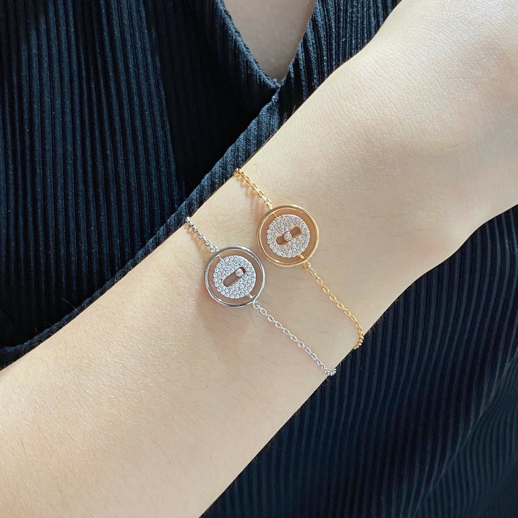[Loco]LUCKY MOVE DIAMOND PAVED BRACELET