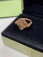 ¡®Loco¡¯CLOVER RIVERSIBLE ROSE GOLD RING