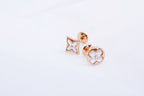 ¡®Loco¡¯STAR AND SUN PINK GOLD MOP STUD EARRINGS