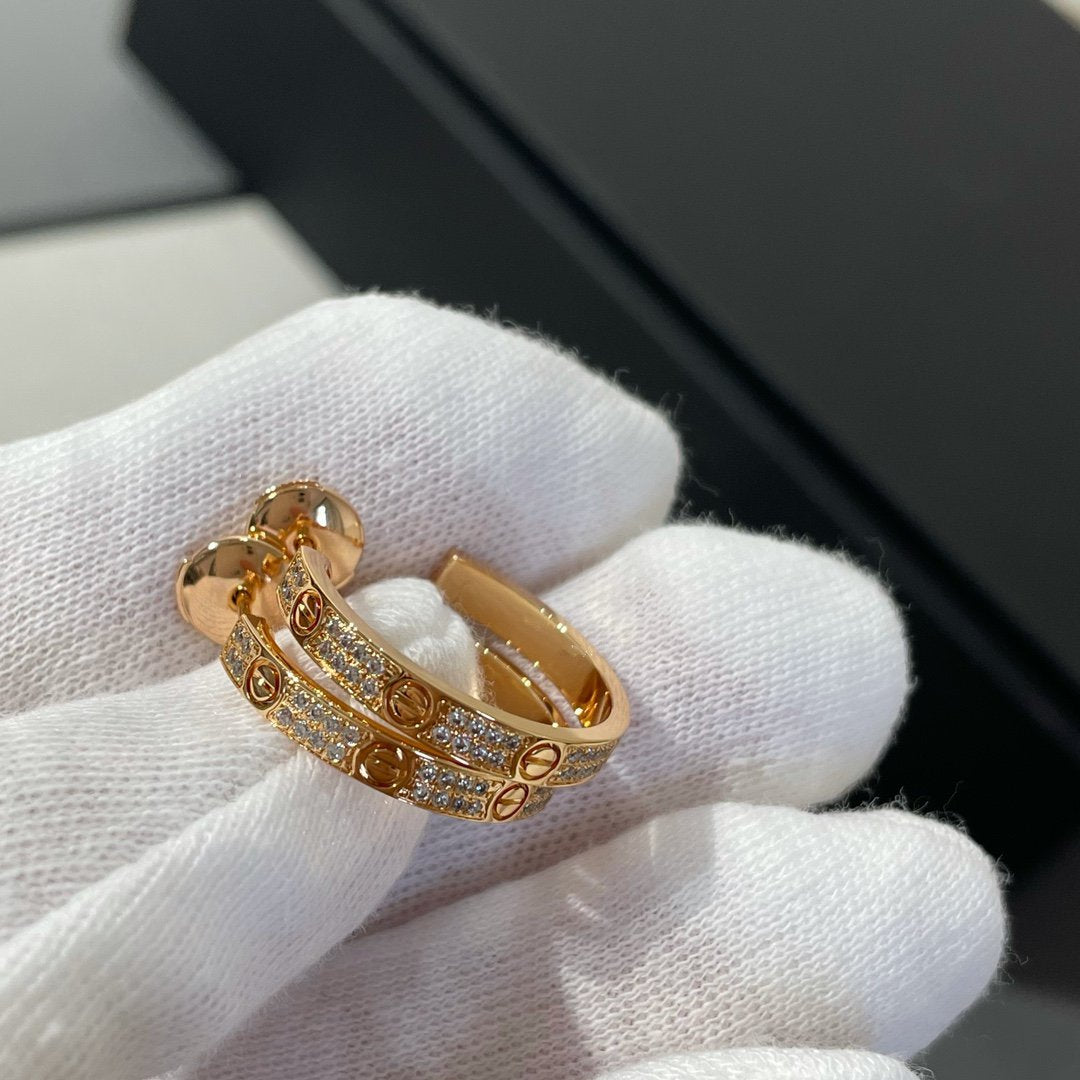 ¡®Loco¡¯LOVE DIAMOND PINK GOLD HOOP EARRINGS