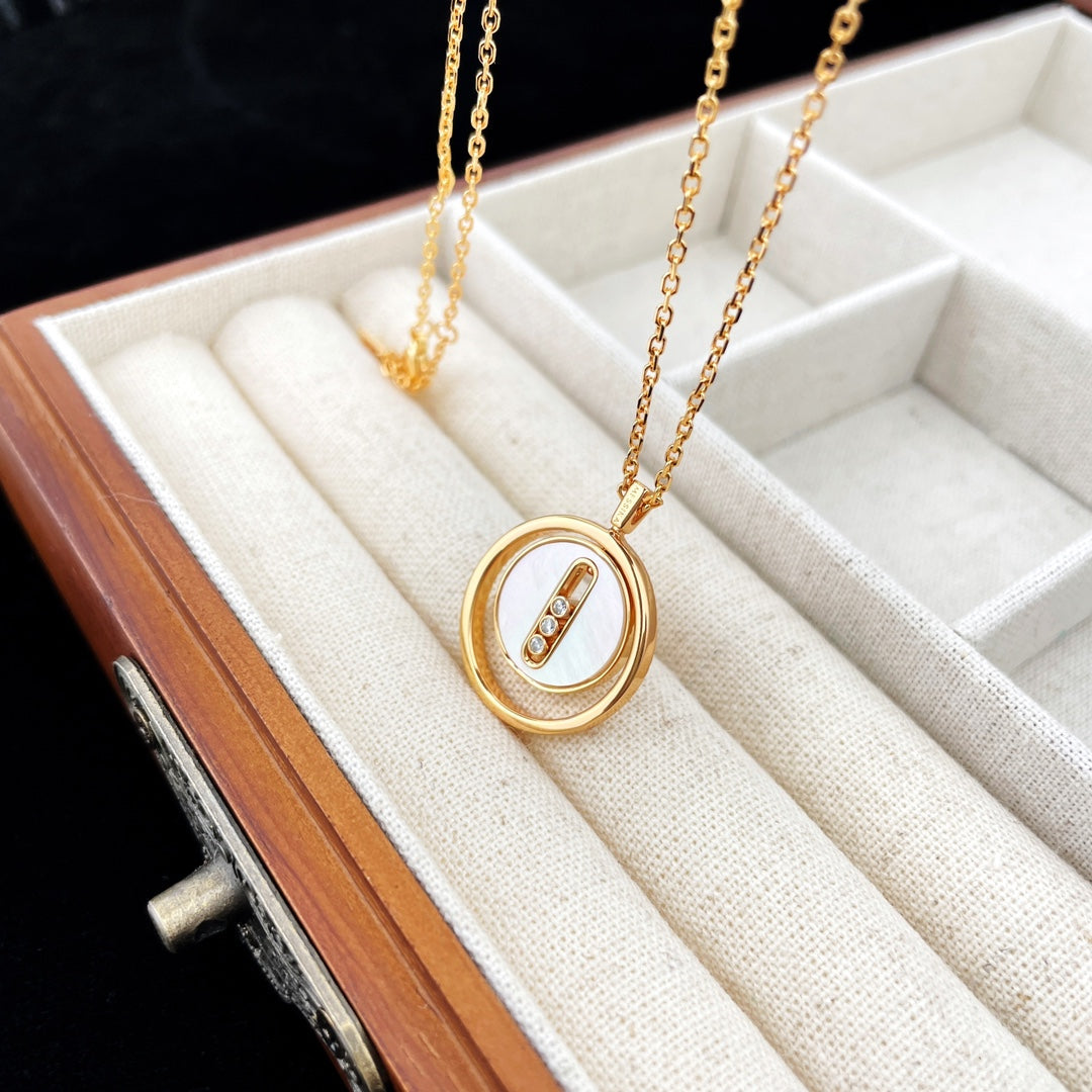 [Loco]LUCKY MOVE MOP PINK GOLD NECKLACE
