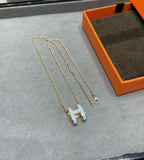 ¡®Loco¡¯POP H SKY BLUE NECKLACE