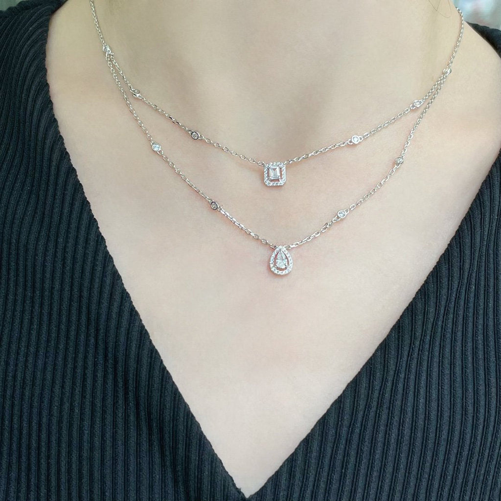 [Loco]MY TWIN 2 ROW DIAMOND NECKLACE