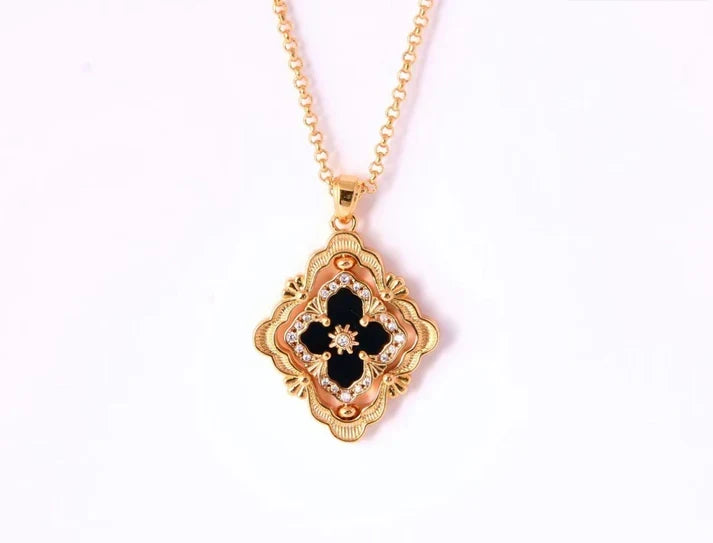 [Loco] B.C.L ENAMEL ROTATING SINGLE-DIAMOND NECKLACE£¨Various colors£©