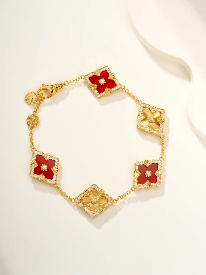 [Loco]B.C.L ENAMELED Five-Flower Bracelet£¨Various Colors) BIG SIZE