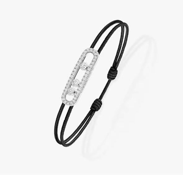 [Loco]Messika Care(s) pink cord pavé bracelet