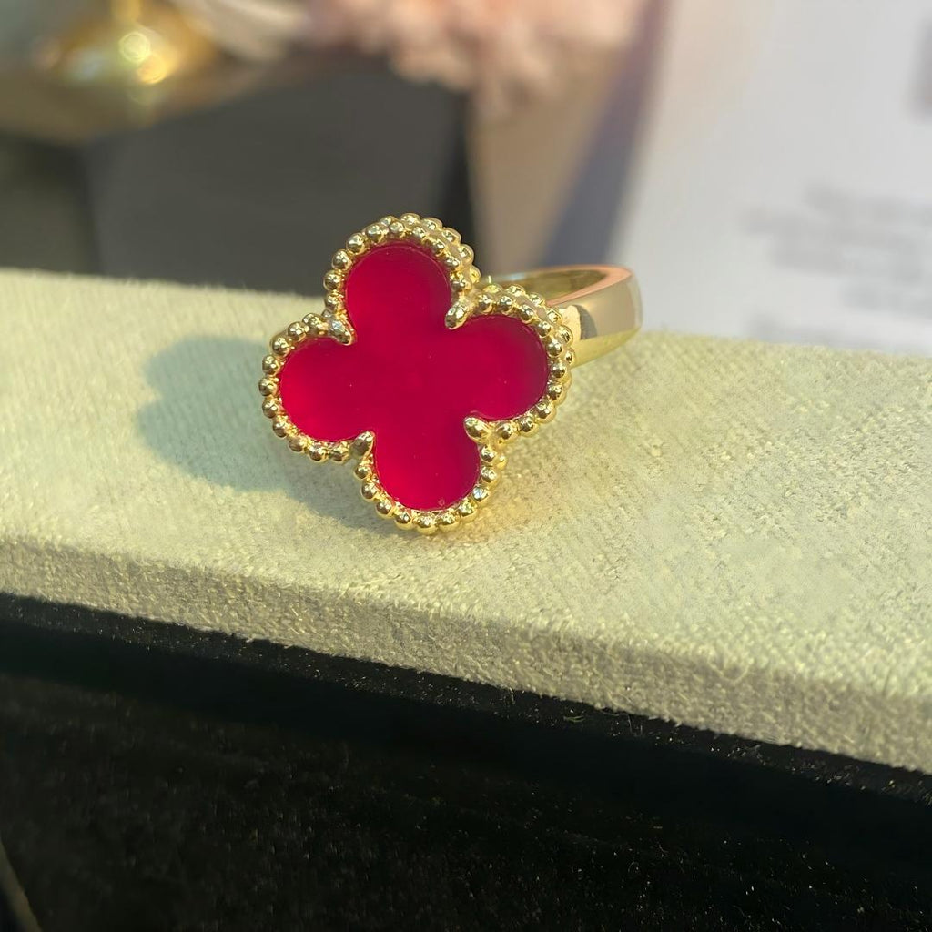 [Loco]NEW CLOVER PINK ENAMEL RINGS
