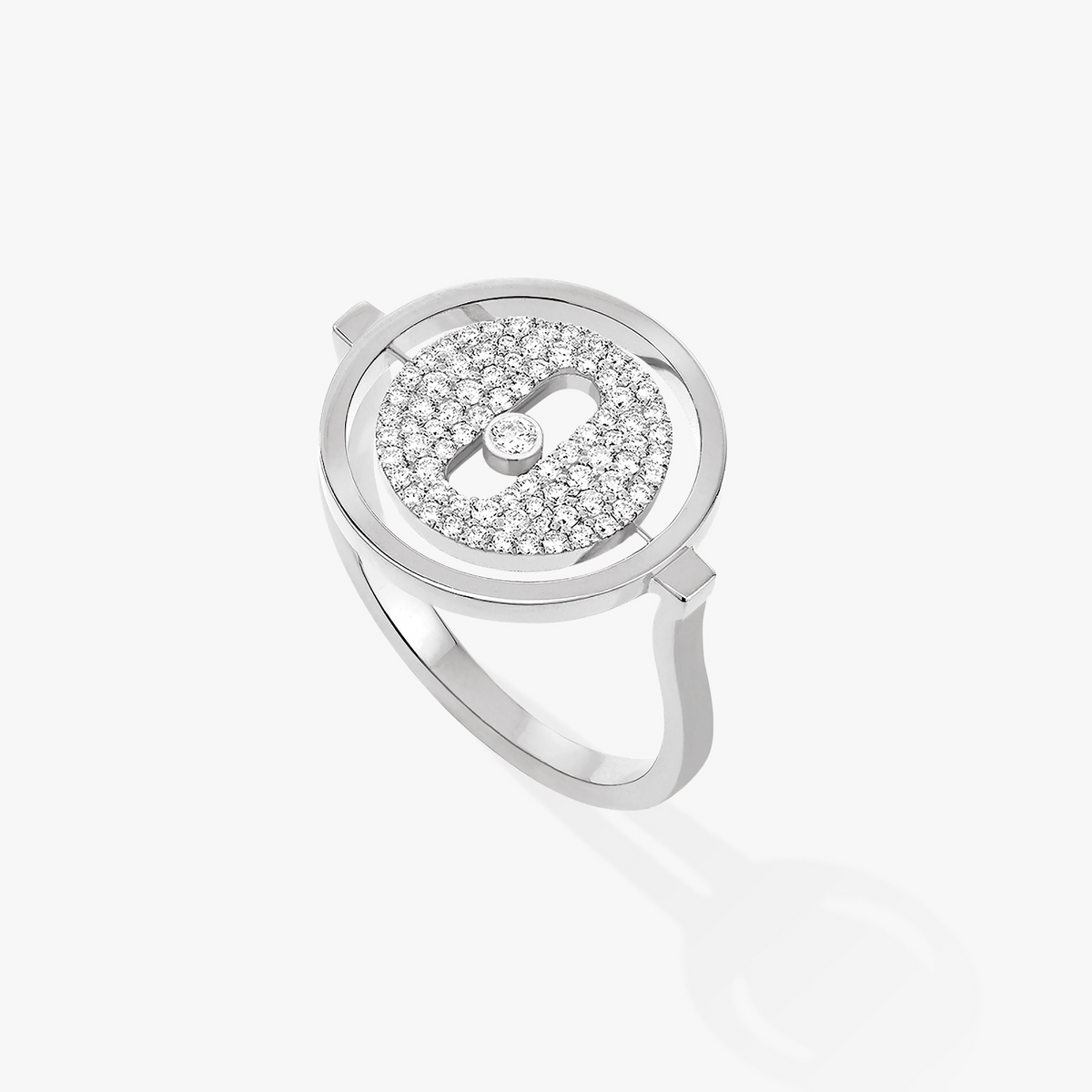 [Loco]LUCKY MOVE PAVED SILVER DIAMOND RING