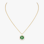 [Loco]LUCKY MOVE 1 DIAMOND MALACHITE GOLD DIAMOND NECKLACE
