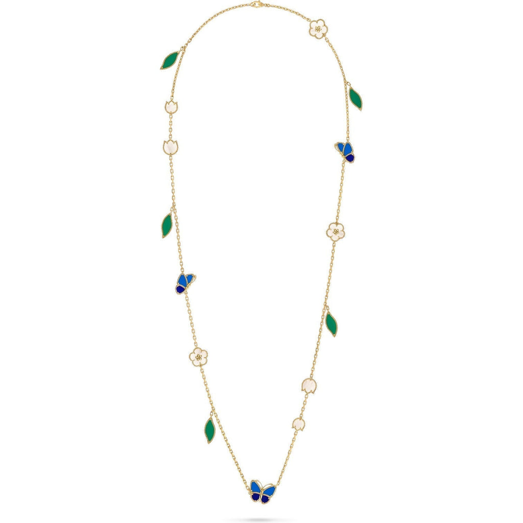 [Loco JURI]LUCKY SPRING BUTTERFLY 15 FLOWER NECKLACE