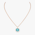 [Loco]LUCKY MOVE 1 DIAMOND TURQUOISE PINK GOLD DIAMOND NECKLACE
