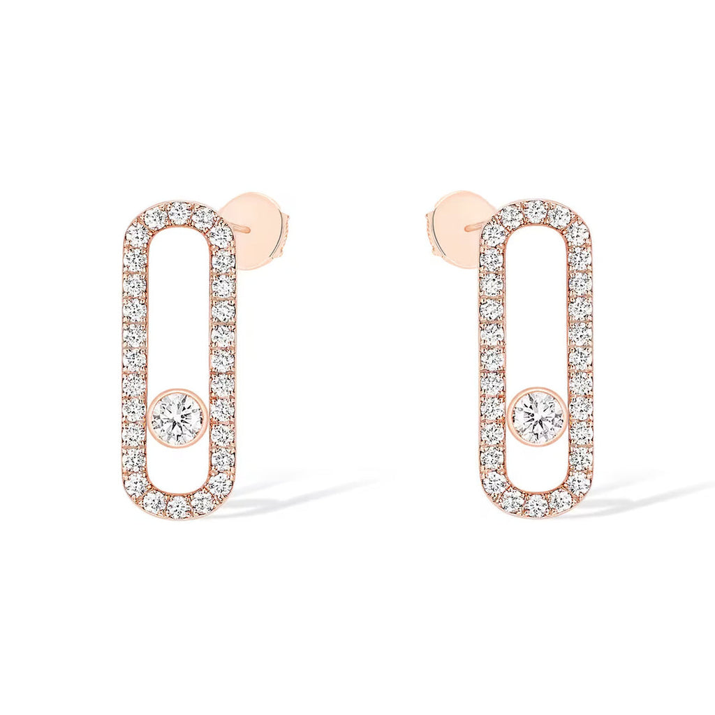 [Loco]MOVE UNO STUD DIAMOND PAVED EARRINGS