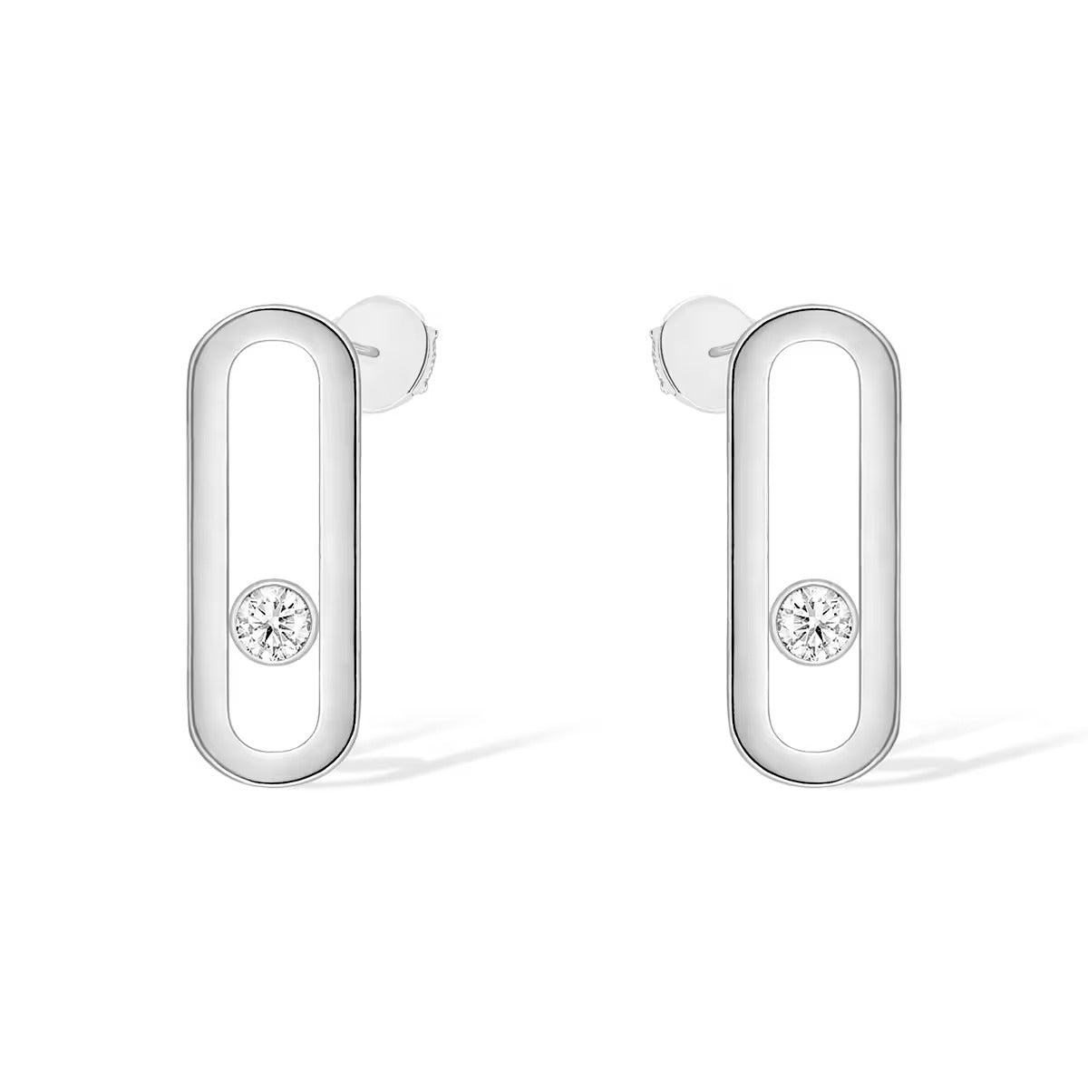[Loco]MOVE UNO SMALL 1 DIAMOND EARRINGS