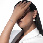 [Loco]LUCKY MOVE WHITE MOTHER OF PEARL PINK GOLD DIAMOND BRACELET
