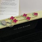 [Loco]NEW CLOVER 5 MOTIFS PINK ENAMEL BRACELET