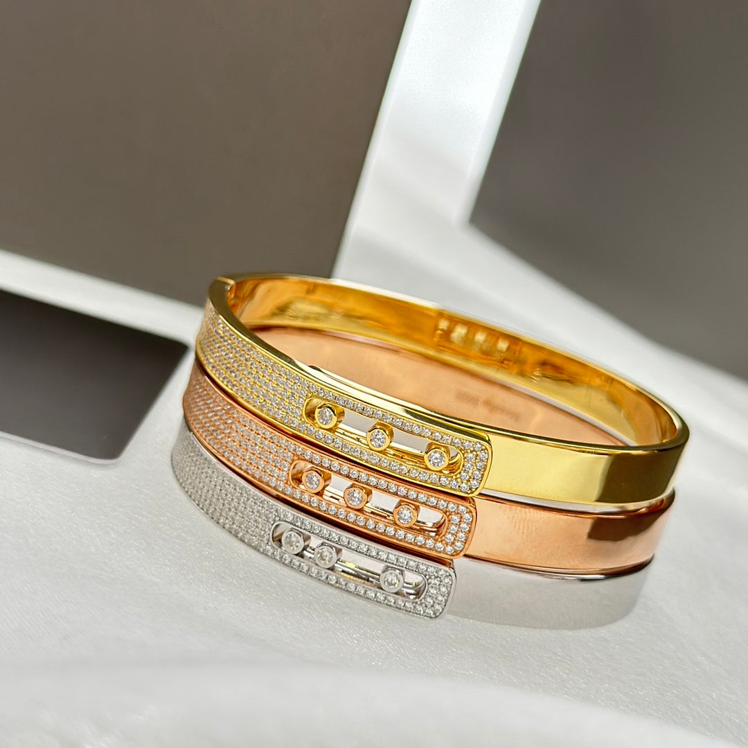 [Loco]Move Noa Rose Gold Pavé Diamond Bangle Bracelet