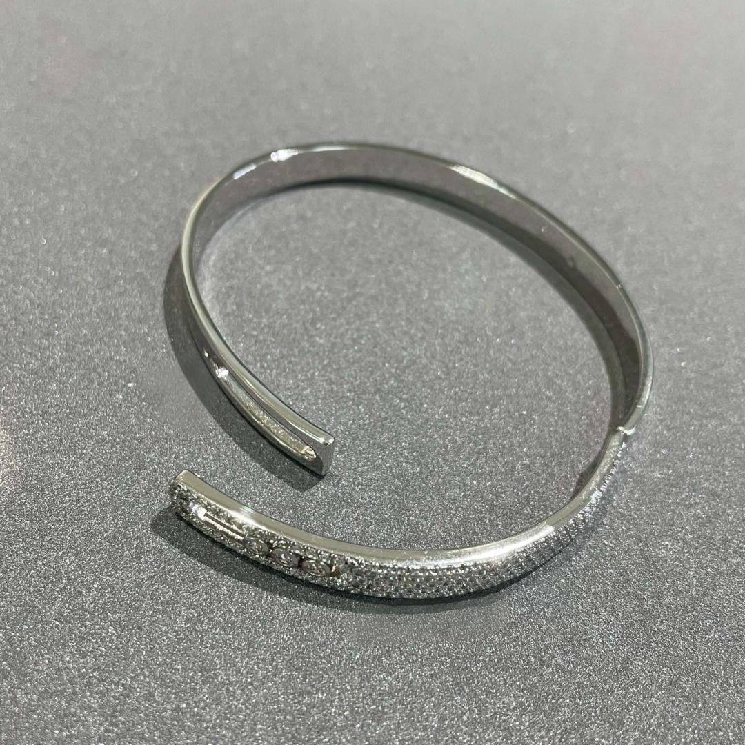 [Loco]Move Noa Rose Gold Pavé Diamond Bangle Bracelet