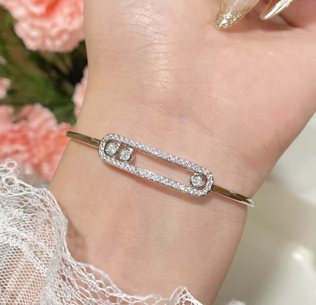 [Loco]Move Pavé Diamond Bangle Bracelet M