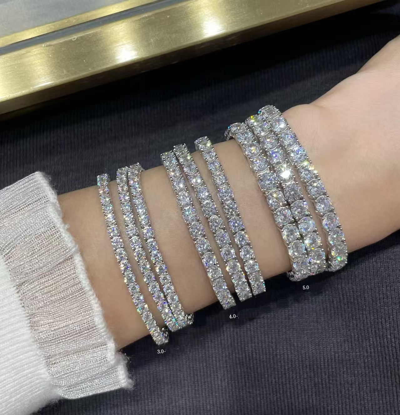 [¡®Loco¡¯]TENNIS BRACELET WITH FULL DIAMOND SETTING