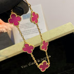 [Loco]NEW CLOVER 5 MOTIFS PINK ENAMEL BRACELET