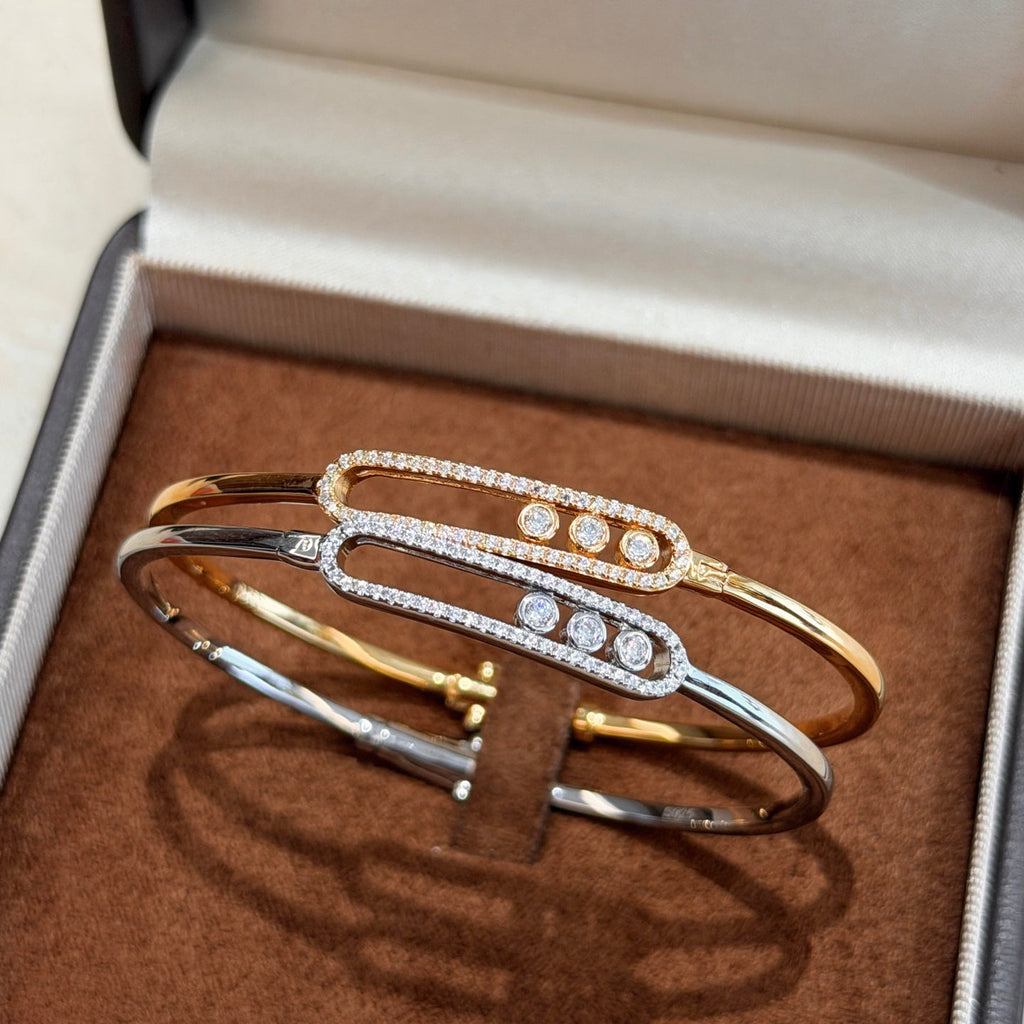 [Loco]Move Pavé Diamond Bangle Bracelet M
