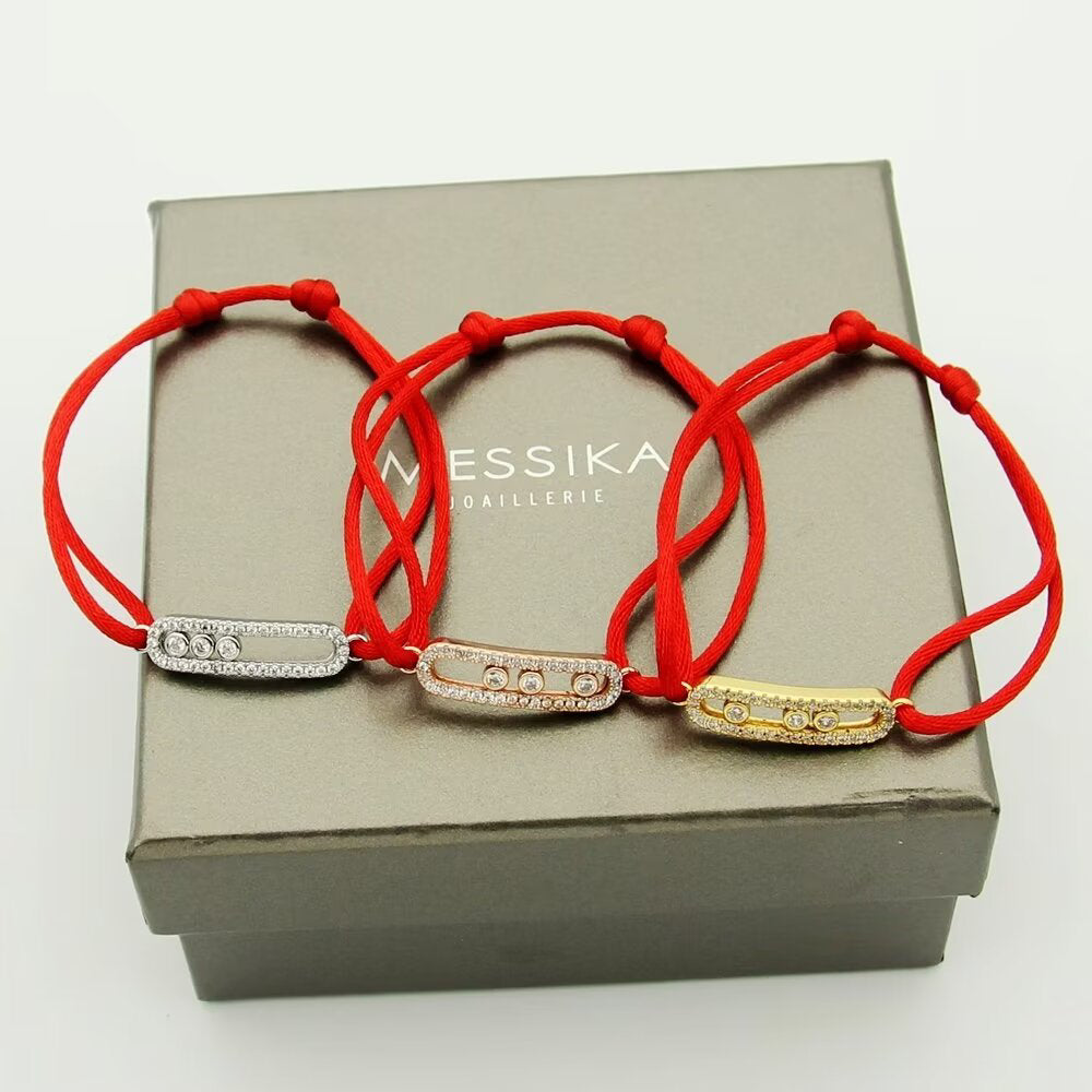 [Loco]Messika Care(s) pink cord pavé bracelet