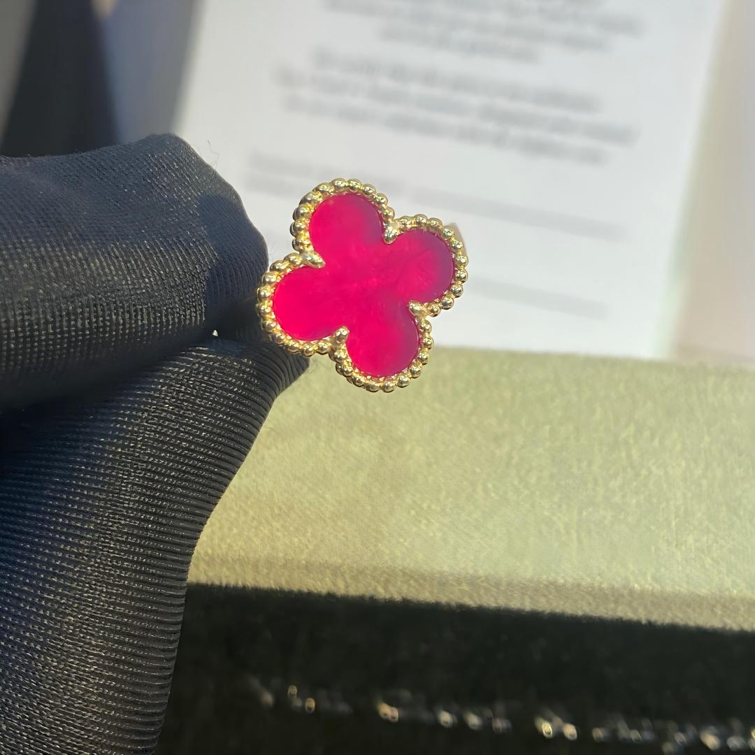 [Loco]NEW CLOVER PINK ENAMEL RINGS