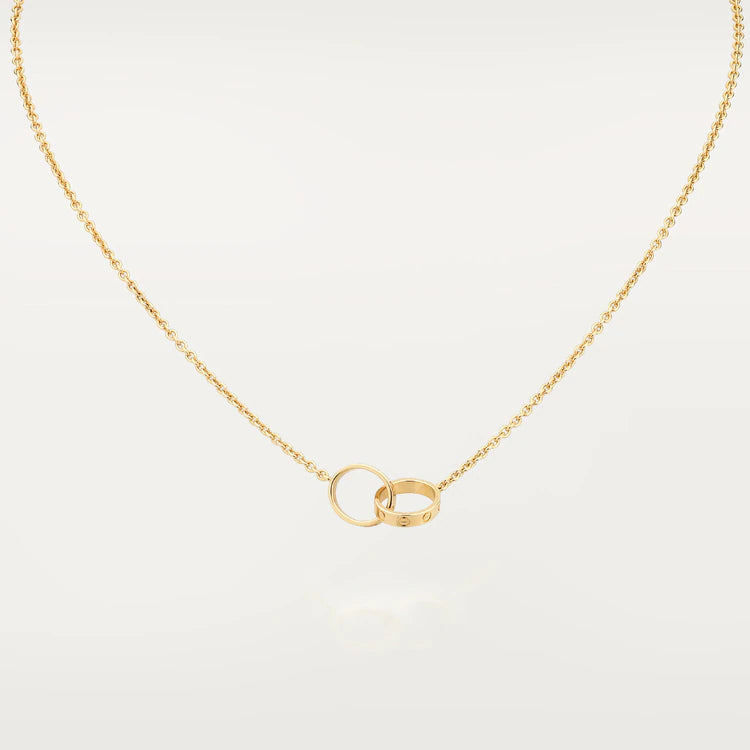 ¡®Loco¡¯LOVE NECKLACE DOUBLE RING GOLD